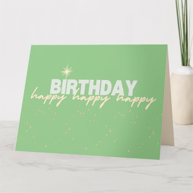 GROSSER Glückwunsch zum Geburtstag! Grußkarte 8.5  Karte (Vorderseite)