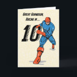 Großer Grandson 10. Geburtstag Superheld Karte<br><div class="desc">Nun,  da Ihr Urenkel bereit und aufgeregt ist,  um zehn zu werden,  müssen Sie auf Ihrer Seite diese Karte bereit haben,  damit Sie ihn überraschen können,  sobald die Feier seines 10. Geburtstages beginnt.</div>