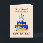 Großer Grandson 5. Geburtstag, 5. Geburtstag auf S Karte<br><div class="desc">Große Enkel sind besondere Kinder. Und diese Karte wurde für besondere Kinder gemacht,  die seinen besonderen Tag feiern. Mit einem Kuchen und farbenfrohen Bonbons auf der Vorderseite,  ist diese Karte nicht perfekt,  um einen Urenkel zu senden,  der seinen 5. Geburtstag feiert.</div>