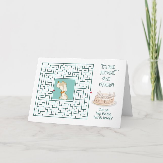 Großer Grandson Phantastisches Geburtstagsrätsel M Karte (Vorderseite)