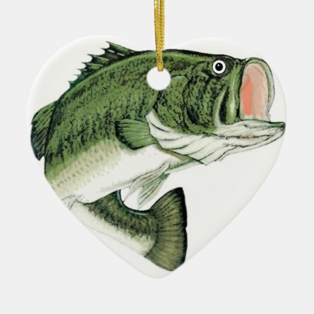 Großer großer Mund-Baß Keramik Ornament (Vorne)