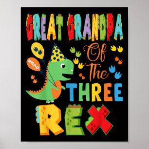 Großer Großvater des 3. Rex 3. Boy Dinosa Poster