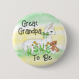 Großer Großvater, Llama mit Teddybär zu sein Button