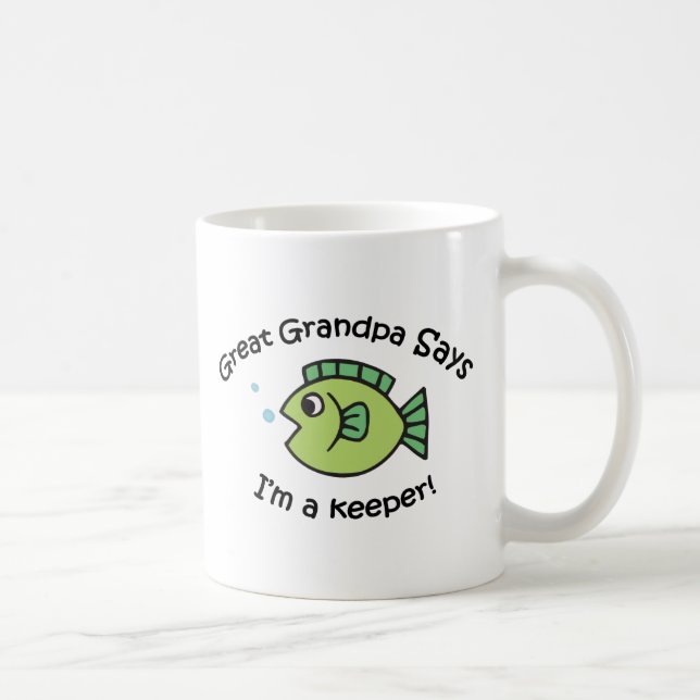 Großer Großvater sagt, dass ich ein Wächter bin Kaffeetasse (Rechts)