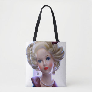 Großer Haar-Kopf-Vasen-Retro Damensechziger jahre Tasche