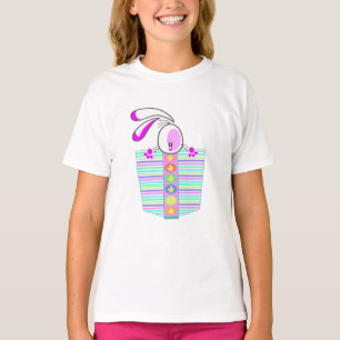 Großer Häschen-Pastell farbige Ostern-Tasche T-Shirt