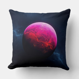 Großer Helle Rosa Planet Kissen