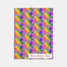 Großer heller Regenbogen-Bogen-personalisiertes Fleecedecke