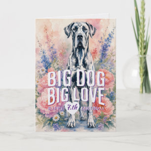 Großer Hund, große Liebe, herzlichen Glückwunsch D Karte