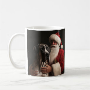 Großer Hund mit Weihnachtsmann Festive Weihnachten Kaffeetasse