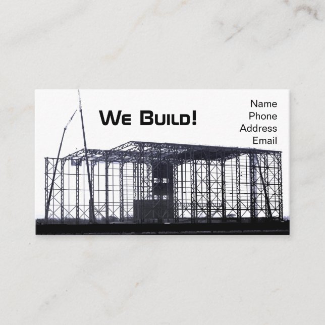 Großer industrieller Stahlkonstruktions-Bau Visitenkarte (Vorderseite)