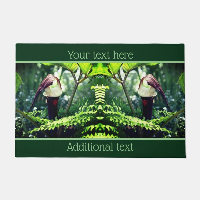 Grosser Jack in der Pulpit-Blume Personalisiert Fußmatte (Vorderseite)