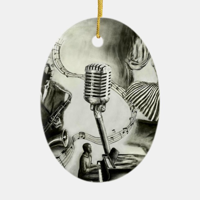 Großer Jazz Keramikornament (Vorne)