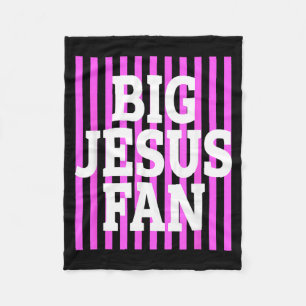Großer Jesus-Fan Gestreifter Großer Jesus-Fan Vorn Fleecedecke