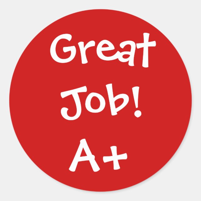Großer Job A+ Sticker (Vorderseite)