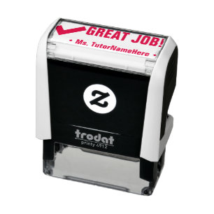 "GROSSER JOB!" Briefmarke aus Gummi Permastempel