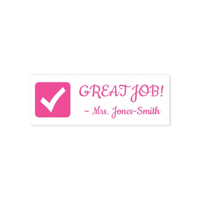 "GROSSER JOB!" Briefmarke für die Kennzeichnung vo Permastempel (Design)