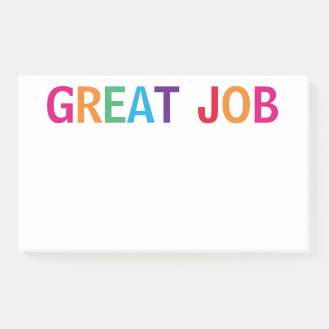 Großer Job Bright Post-it Klebezettel (Vorderseite)