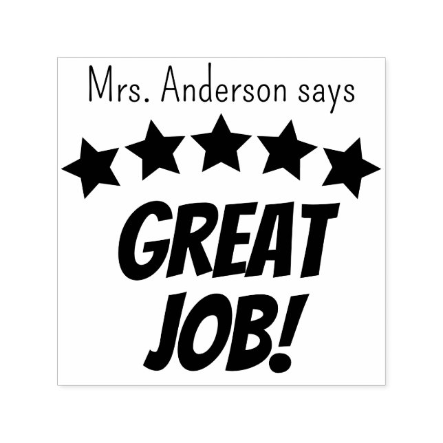 Großer Job bringt Lehrer Personalisiert auf den Pl Permastempel (Design)