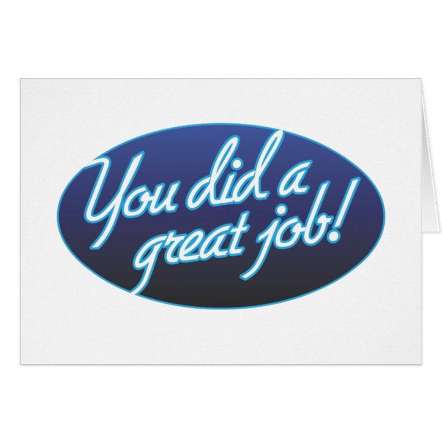 Großer Job-faltende Karte (Vorderseite (Horizontal))