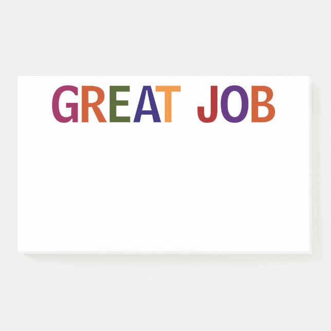 Großer Job mehrfarbig 10 x 6 Post-it Klebezettel (Vorderseite)