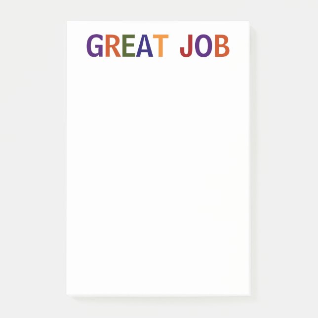 Großer Job mehrfarbig Post-it Klebezettel (Vorderseite)