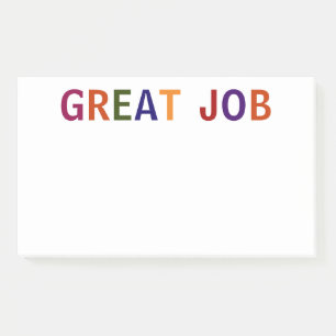 Großer Job mehrfarbig Post-it Klebezettel