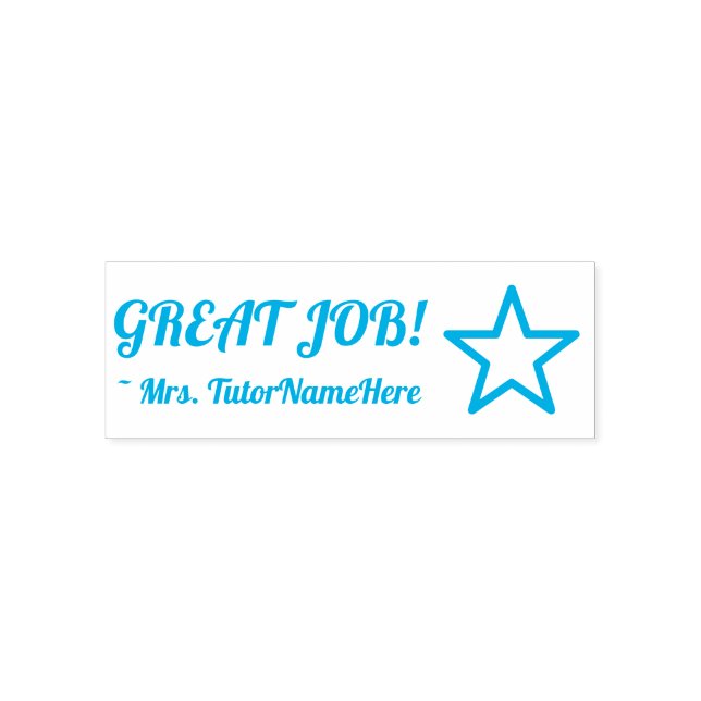 "GROSSER JOB!" + Name des benutzerdefinierten Lehr Permastempel (Design)