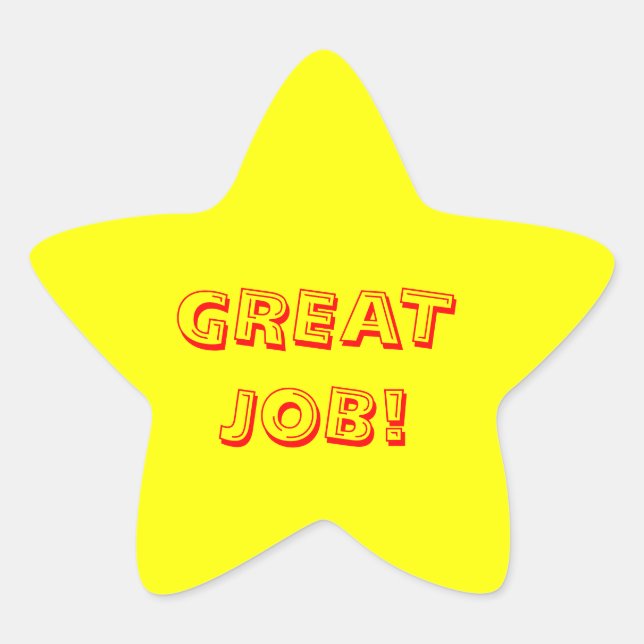 Großer Job-Star-Sticker Stern-Aufkleber (Vorderseite)