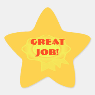 Großer Job-Star-Sticker Stern-Aufkleber