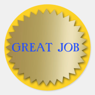 Großer Job Student Custom Gold Medallion Stickers