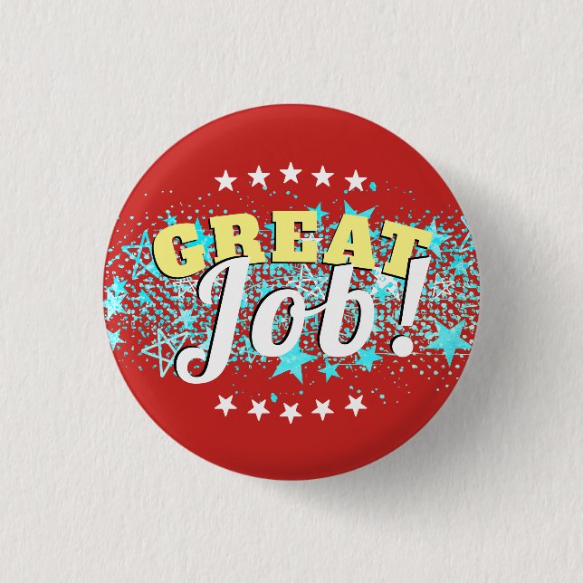 Großer Jobangestelltanerkennungs-Preisknopf Button (Vorderseite)