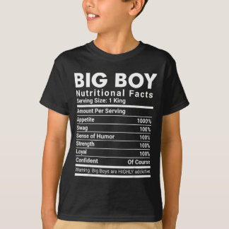 Großer Junge Nährwertangaben Swag selbstbewusste M T-Shirt