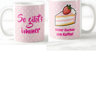 Grosser Kaffee und Kuchen Kaffeebecher, Lustige Jumbo-Tasse