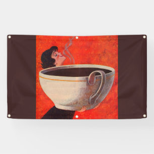 großer Kaffeetrinker Banner