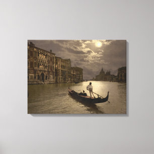 Großer Kanal bei Mondlicht II, Venedig, Italien Leinwanddruck