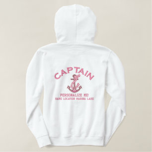 Großer Kapitän Personalisieren Sie es Anker bestic Bestickter Hoodie