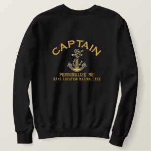 Großer Kapitän Personalisieren Sie es Anker bestic Besticktes Sweatshirt