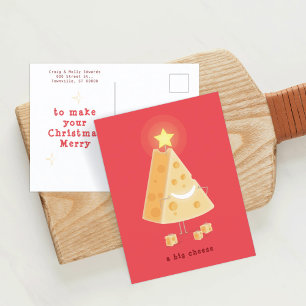 Großer Käse-Weihnachtsgrußkarte Feiertagspostkarte