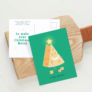 Großer Käse-Weihnachtsgrußkarte Feiertagspostkarte