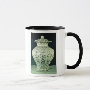 Großer "Kuoan" Vase verziert mit blauen Blumen Tasse
