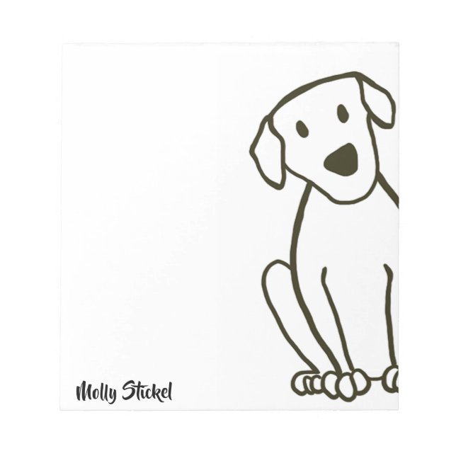 Großer Lab-Hund Notizblock (Vorderseite)