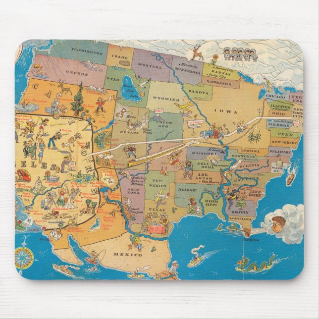  "Größer!" Los Angeles und die Vereinigten Staaten Mousepad (Vorne)