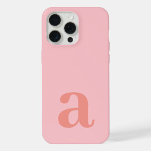 Großer Monogramm-Buchstabe Rosa Minimalistisch iPhone 15 Pro Max Hülle