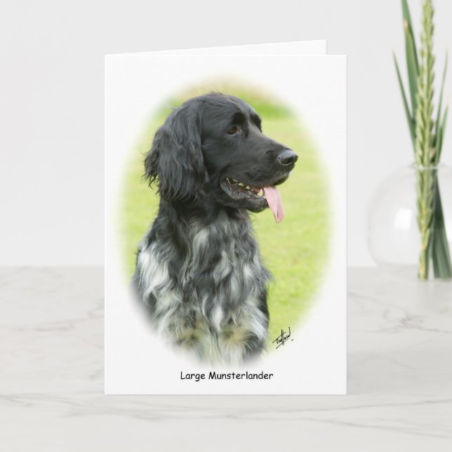 Grosser Munsterlander 9W020D-065 oval Karte (Vorderseite)