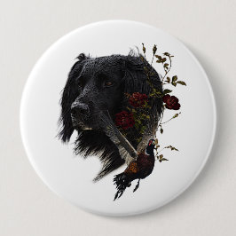 Großer Munsterlander mit Fasan Button