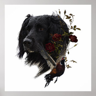 Großer Munsterlander mit Fasan Poster