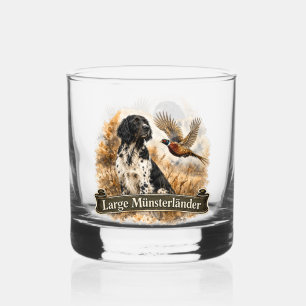Großer Münsterländer mit Fasan Whiskyglas