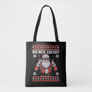 Großer Nick Energy Santa hässlicher Weihnachtspull Tasche
