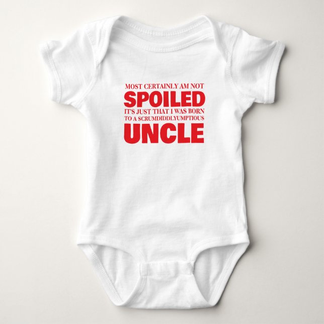 Großer Onkel Baby Strampler (Vorderseite)
